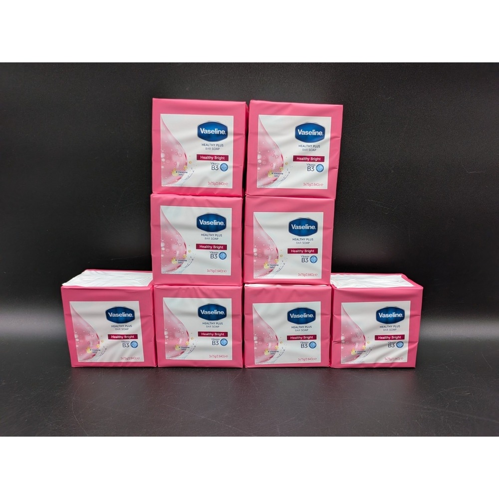 (8) 3-packs (24pc) Vaseline Healthy Plus Bar Soap Healthy Bright Vitamin B3